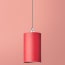 5 inch tall drum pendant shade in Tomato hand made parchment
