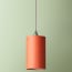 5 inch tall drum pendant shade in Papaya hand made parchment