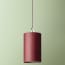 5 inch tall drum pendant shade in Beetroot hand made parchment