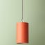 5 inch tall drum pendant shade in Papaya hand made parchment