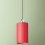 5 inch tall drum pendant shade in Tomato hand made parchment