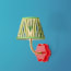 Primrose cordless wall fixture in red