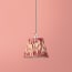 7 inch pendant lamp shade in red Zaraband gathered linen by GP & J Baker