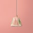 7 inch pendant shade in blush Bokhara gathered linen by GP & J Baker