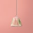 7 inch pendant shade in blush Bokhara gathered linen by GP & J Baker