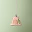 7 inch pendant shade in blush Bokhara gathered linen by GP & J Baker