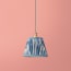 7 inch pendant shade in denim Bokhara gathered linen by GP & J Baker