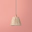 7 inch pendant shade in blush Tuffley gathered cotton by GP & J Baker
