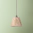 7 inch pendant shade in blush Tuffley gathered cotton by GP & J Baker