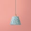 7 inch pendant shade in denim Tuffley gathered cotton by GP & J Baker