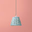 7 inch pendant shade in denim Tuffley gathered cotton by GP & J Baker