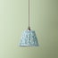 7 inch pendant shade in denim Tuffley gathered cotton by GP & J Baker