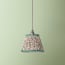 7 inch pendant shade in aqua red Tuffley gathered cotton by GP & J Baker