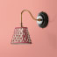 Drake wall fixture in wood and antiqued brass