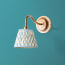 Swan neck wall fixture in antiqued brass