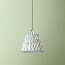 7 inch pendant shade in blue and white block printed Dotty gathered cotton by GP & J Baker
