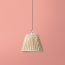 7 inch pendant shade in biscuit block printed Dotty gathered cotton by GP & J Baker