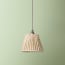 7 inch pendant shade in biscuit block printed Dotty gathered cotton by GP & J Baker