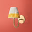 Quingo cordless wall fixture in brass