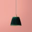 7 inch Pendant Shade in Emerald silk velvet