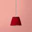 7 inch Pendant Shade in Scarlet silk velvet