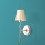 Larger Single chukka wall fixture in antiqued silver