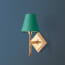 Single Astor wall fixture in antiqued brass