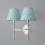 Larger Double chukka wall fixture in antiqued silver