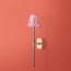 Besidem wall fixture in antiqued brass