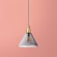 Hazelette pendant shade in gray bubble glass