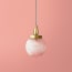 Smaller Espere pendant shade in clear waffle glass