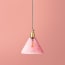 Hazelette pendant shade in magenta bubble glass