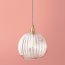 Larger Pumpkin pendant shade in clear glass