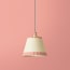 7 inch pendant lamp shade in scarlet stitches hand painted card