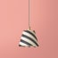 7 inch pendant shade in jet stripes hand painted card