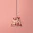 7 inch pendant lamp shade in red Zaraband gathered linen by GP & J Baker