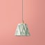 7 inch pendant lamp shade in ikat printed zig-zag eau de nil linen
