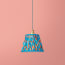 7 inch pendant shade in blue herringbone by Matthew Williamson