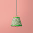 7 inch pendant shade in emerald, black and white Polka Dot paper by GP & J Baker
