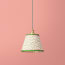7 inch pendant shade in pink and green Polka Dot paper by GP & J Baker