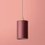 5 inch tall drum pendant shade in Beetroot hand made parchment