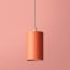 5 inch tall drum pendant shade in Papaya hand made parchment