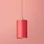 5 inch tall drum pendant shade in Tomato hand made parchment