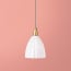 Smaller Scallop pendant shade in opaline glass