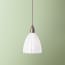 Smaller Scallop pendant shade in opaline glass