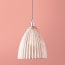 Larger Scallop pendant shade in clear glass