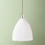Larger Scallop pendant shade in opaline glass