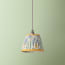 7 inch Pendant Shade in Beryl 'Palmette' Linen by Ellen Merchant
