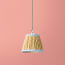 7 inch Pendant Shade in Jaggery 'Spriglee' Linen by Ellen Merchant