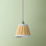 7 inch Pendant Shade in Jaggery 'Spriglee' Linen by Ellen Merchant